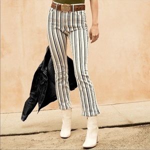 BDG high rise kick-flair cropped pinstripe Jeans